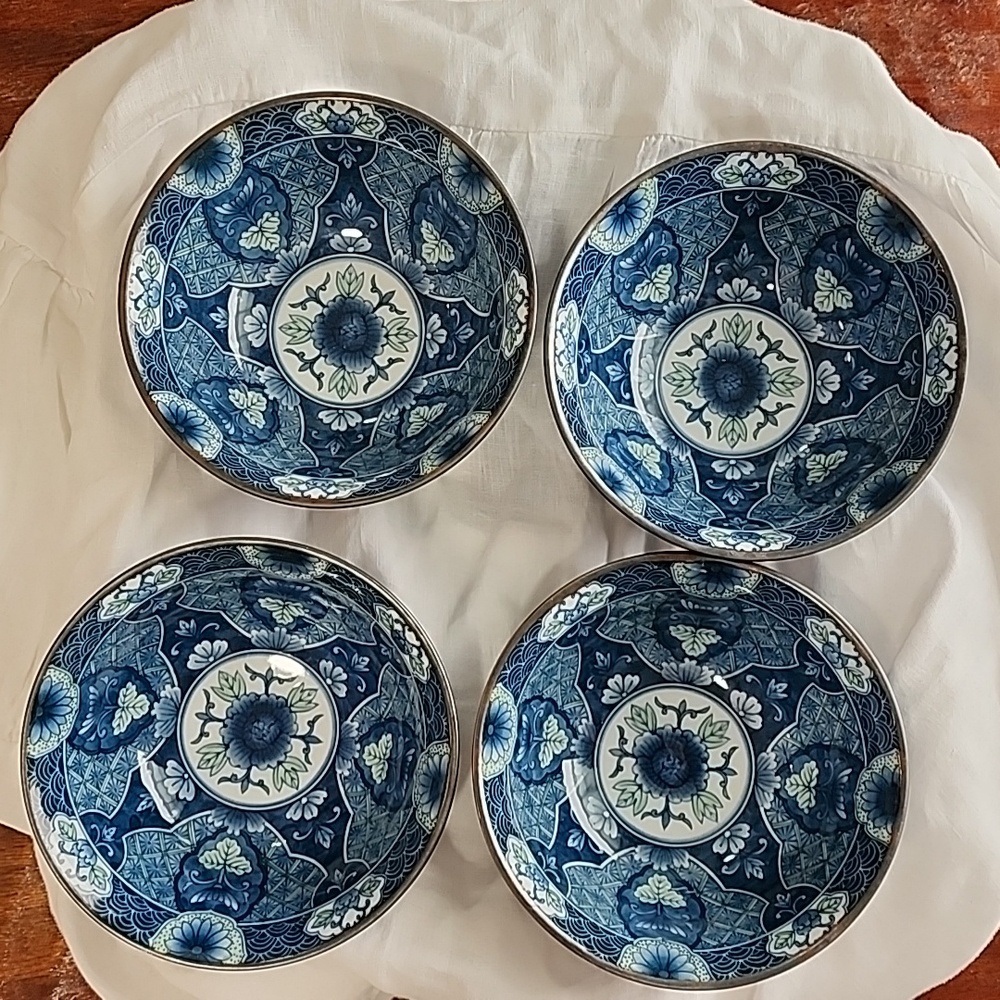 Porcelain vintage Higiri Japanese floral chinoiserie